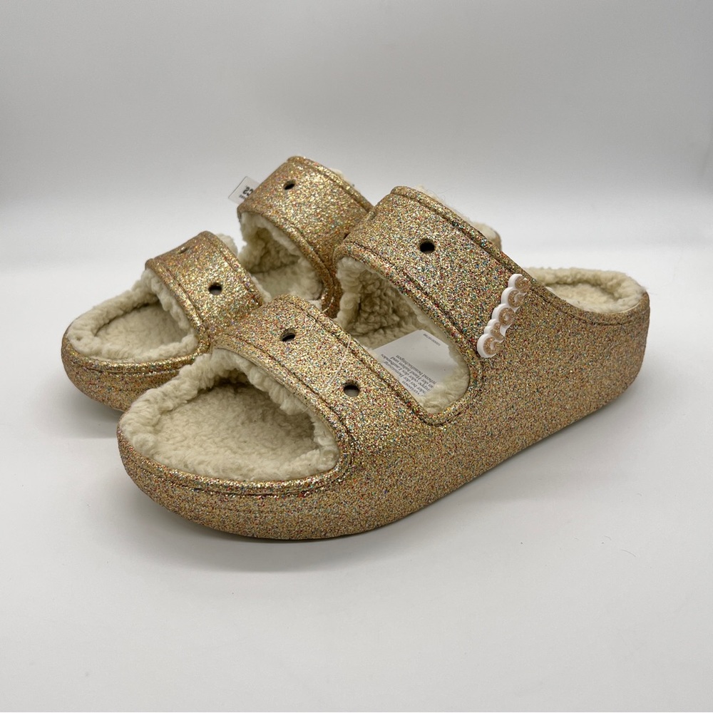 Crocs Classic Cozzzy Glitter Sandals - Picture 7 of 15